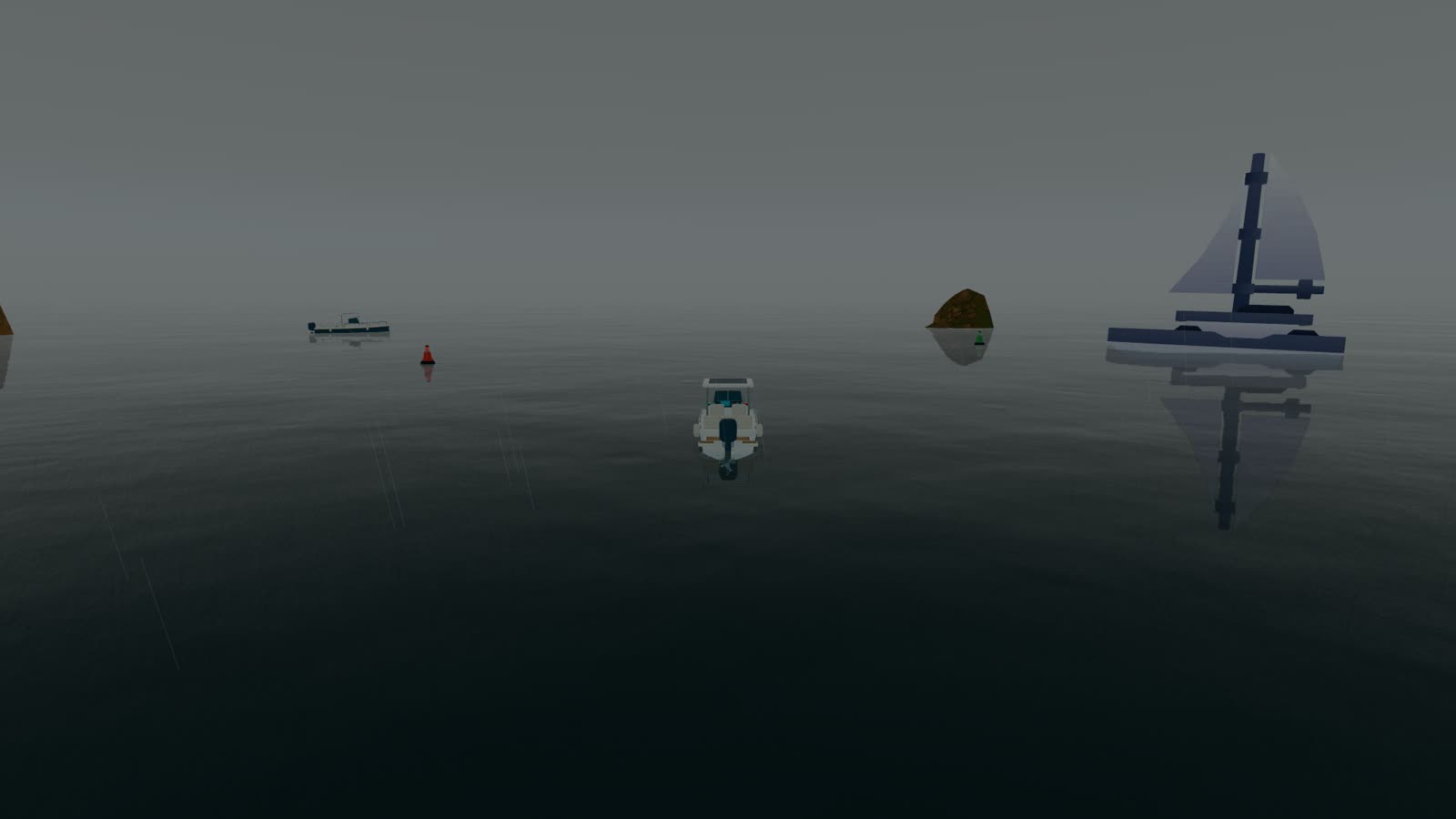 Foggy preset, low visibility horizon