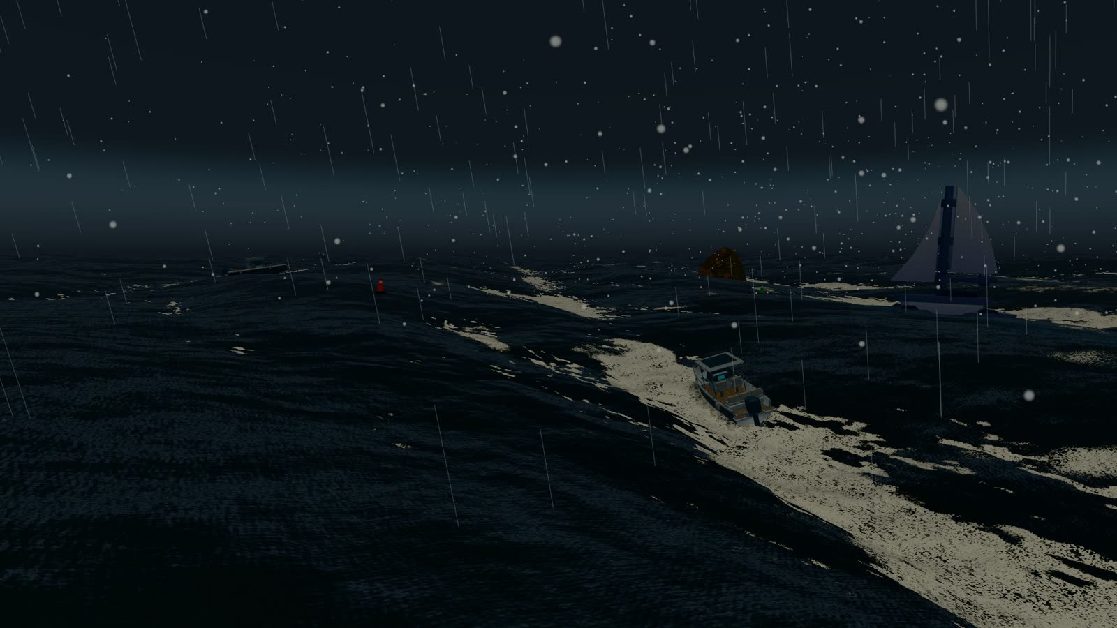 Hurricane preset, storm sea with spray