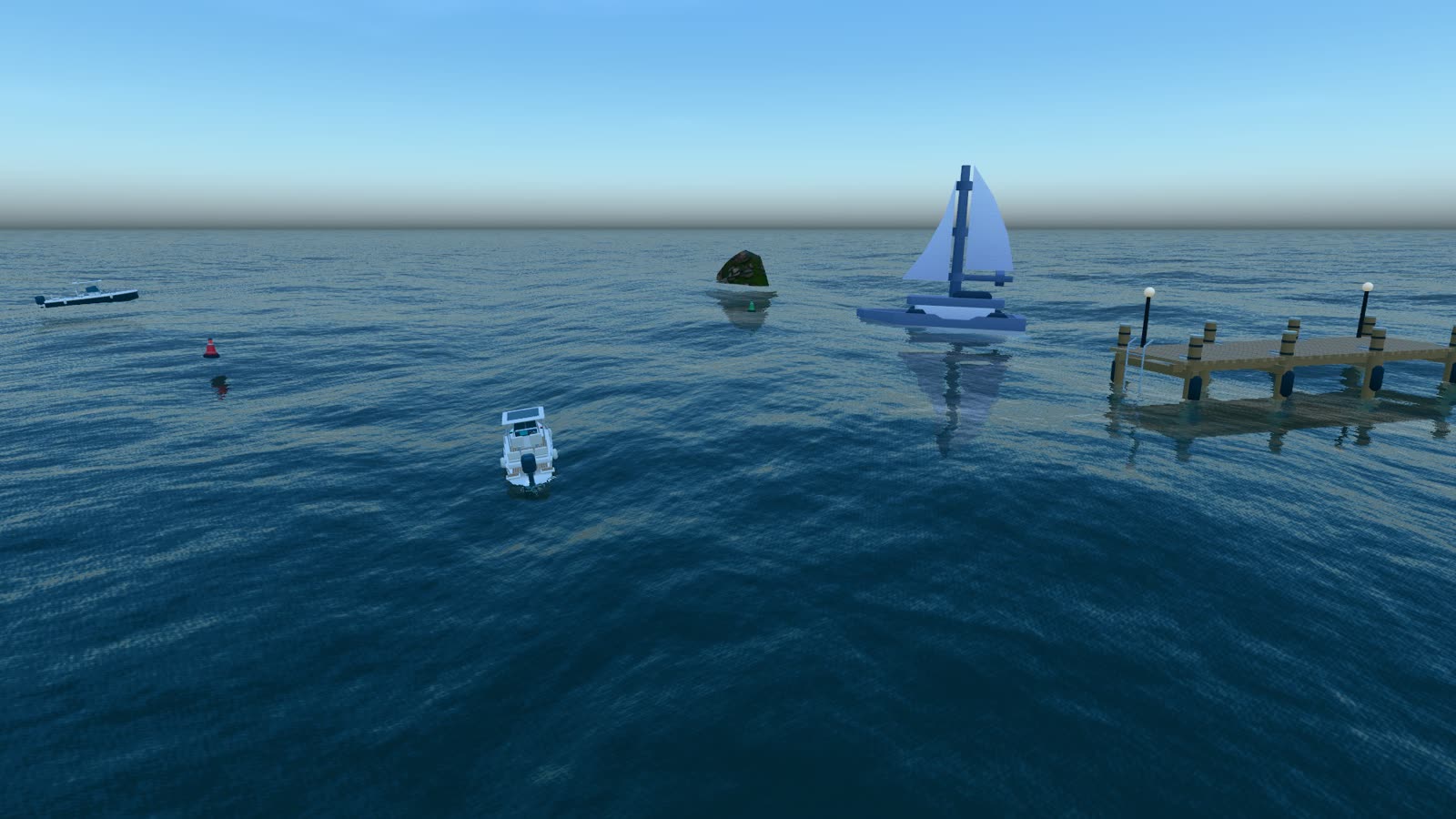 Offshore preset, busy blue open ocean